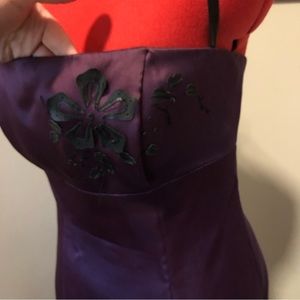 Cocktail dress with leather detailing